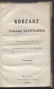 Kobzarz Tarasa Szewczenki (вид. 1863) (пол.)